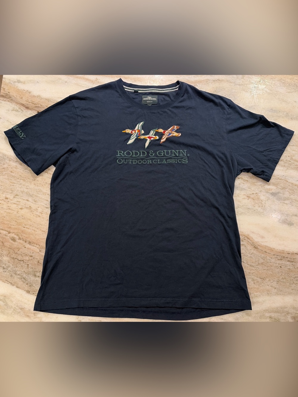 Rodd & Gunn Outdoor Classics T-Shirt Mallard Embroidered Sports Fit Blue Men 3XL